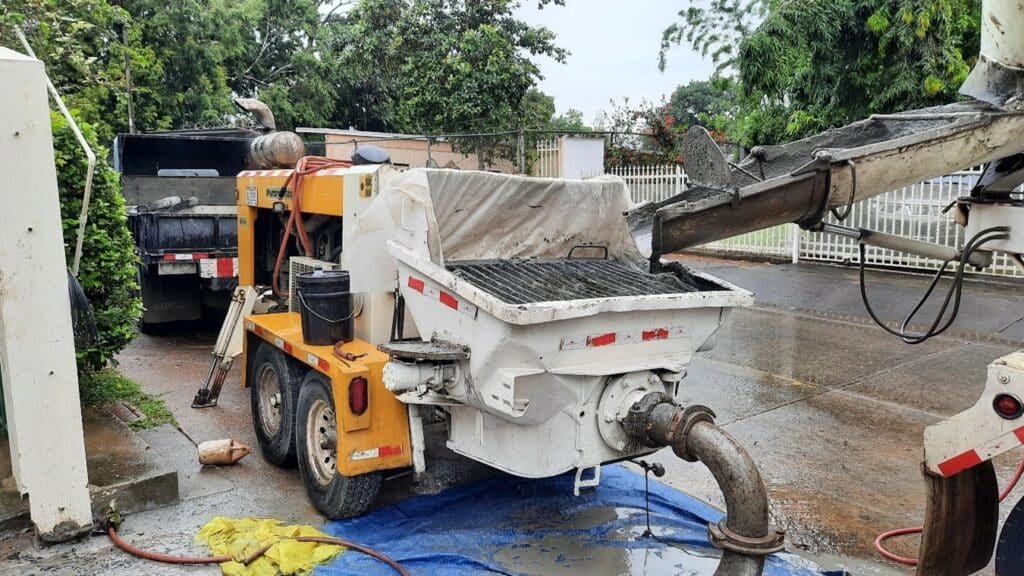 Taponamiento de una Bomba de concreto u hormigón